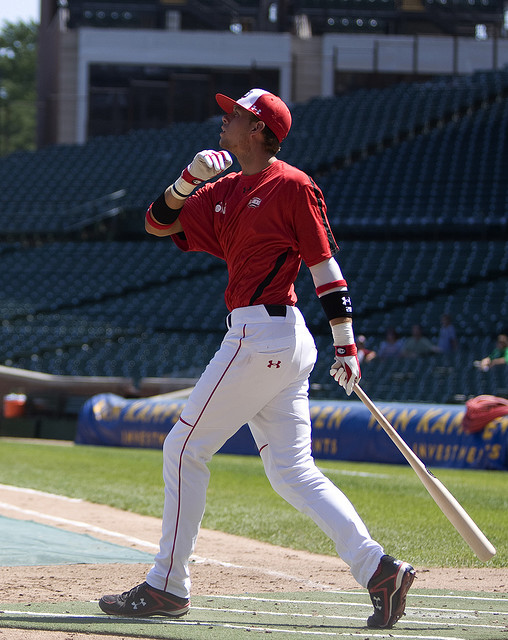 Caden Kreuter during batting practice.